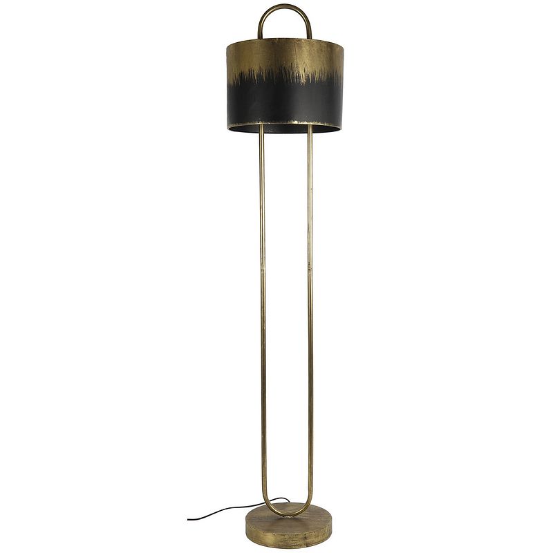 Foto van Non-branded vloerlamp paxton 166 cm e27 staal 40w goud