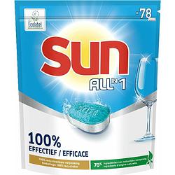 Foto van Sun - vaatwastabletten - all-in-1 - citroen - 100% effectief - 100% oplosbaar tabletfolie -78 vaatwastabletten