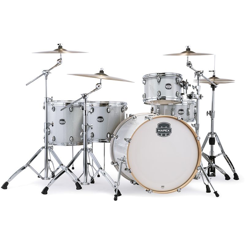 Foto van Mapex mars birch rock plus crossover diamond sparkle 5d. shellset