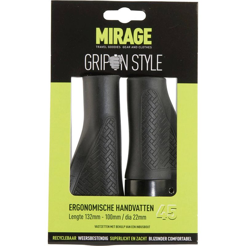 Foto van Mirage handvattenset grips in style 100/132mm zwart