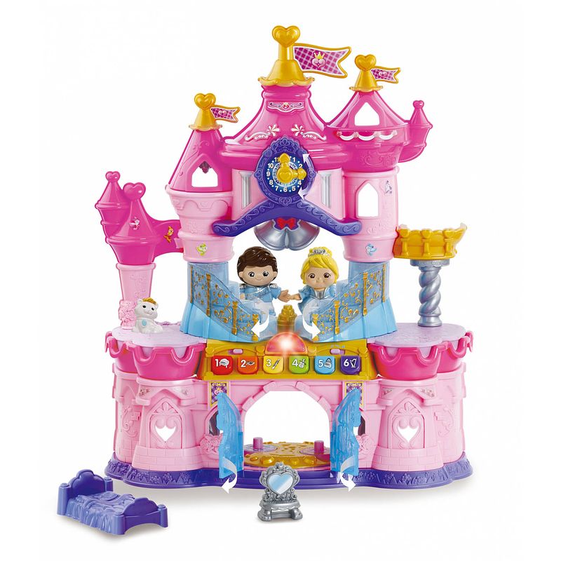 Foto van Vtech vrolijke vriendjes magisch lichtkasteel 50 cm roze