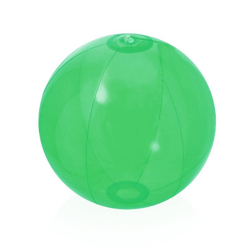 Foto van Opblaasbare strandbal beach fun plastic groen 28 cm - strandballen