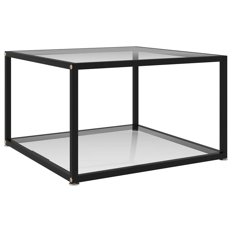 Foto van Vidaxl salontafel 60x60x35 cm gehard glas transparant