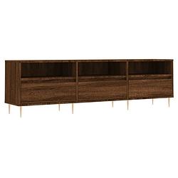 Foto van The living store tv-meubel - bruineiken - 150 x 30 x 44.5 cm - bewerkt hout en ijzer