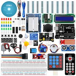 Foto van Strex starter kit geschikt voor arduino - atmega328p - 244 delig - in plastic opbergdoos