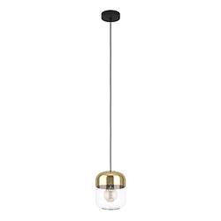 Foto van Eglo maryvilla hanglamp - e27 - ø 17 cm - goud/zwart