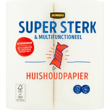 Foto van Jumbo huishoudpapier super sterk & multifunctioneel 2 rollen