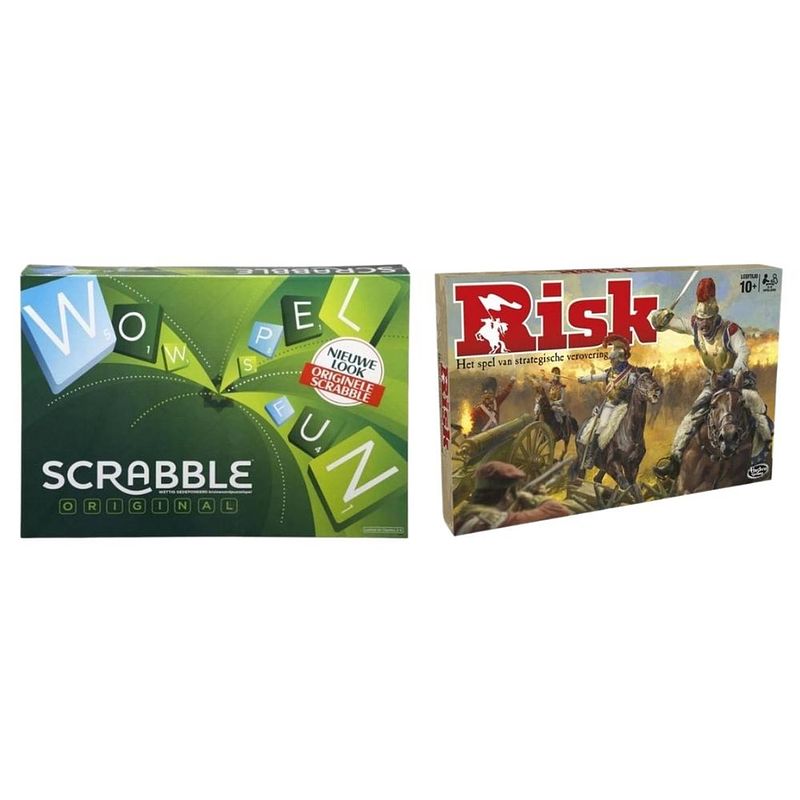 Foto van Spellenbundel - 2 stuks - scrabble original & hasbro risk