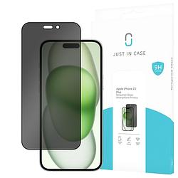 Foto van Just in case privacy tempered glass voor apple iphone 15 plus smartphone screenprotector