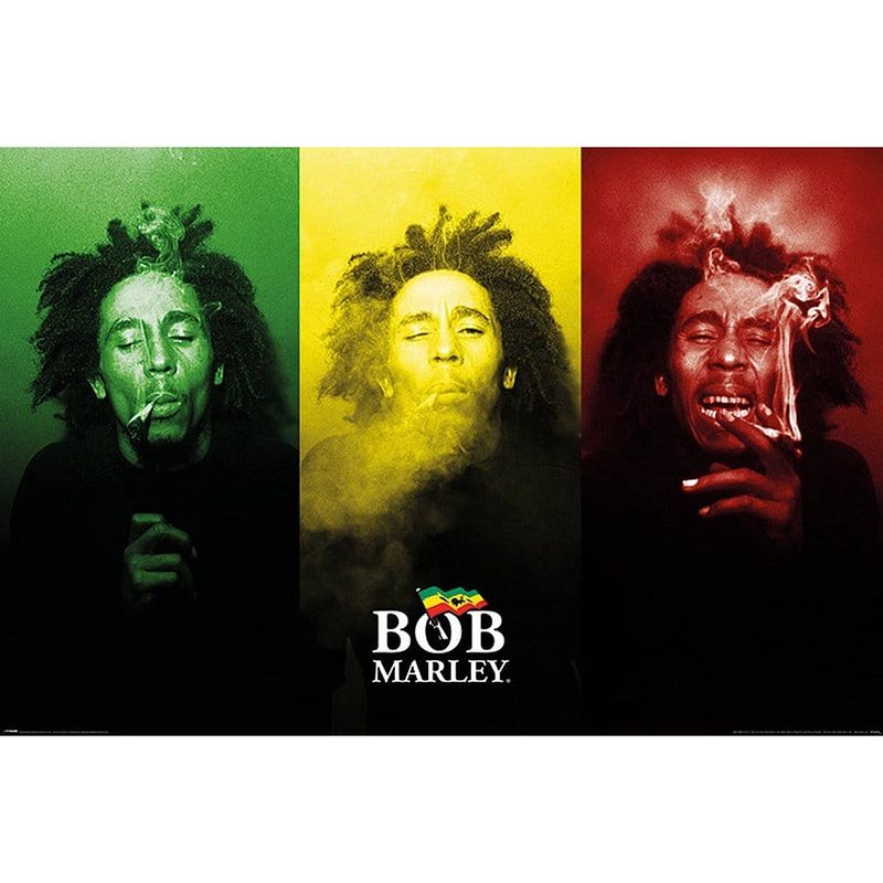 Foto van Pyramid bob marley tricolour smoke poster 91,5x61cm