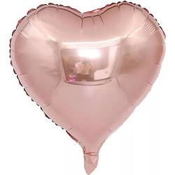 Foto van Folieballon hart rosé 18 inch 45 cm dm-products
