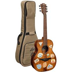 Foto van Lag guitars escapade travel-gte globe trotter electro e/a westerngitaar met gigbag