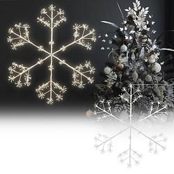 Foto van Kerstdecoratie led sneeuwvlok met 384 warm witte led's ip44 120 cm