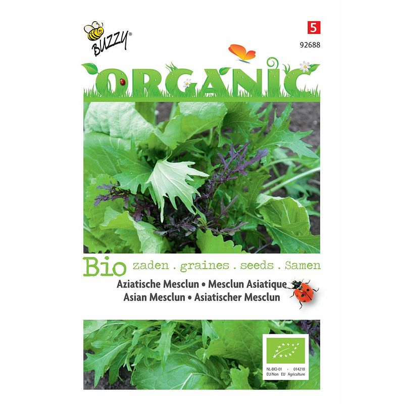 Foto van 5 stuks organic mesclun aziatisch (skal 14725) tuinplus