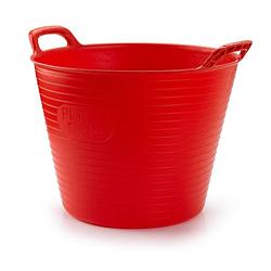 Foto van Plasticforte flexibele emmer/kuip - rood - 42 liter - eco kunststof - rond - 38 x 45 cm - wasmanden