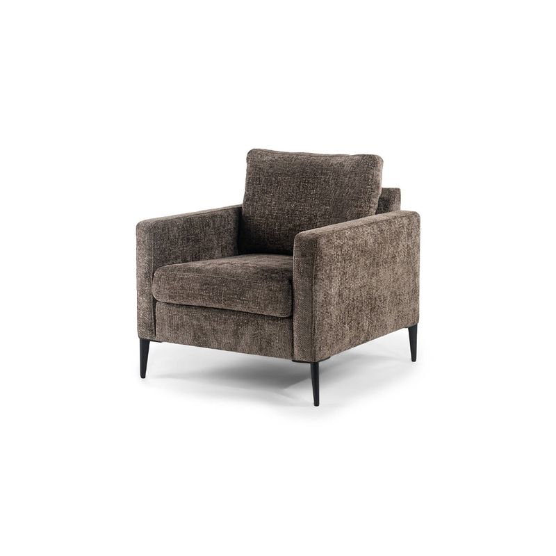 Foto van Fauteuil flora bruin stof