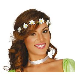Foto van Fiestas guirca haarband bloemen dames polyester wit one-size