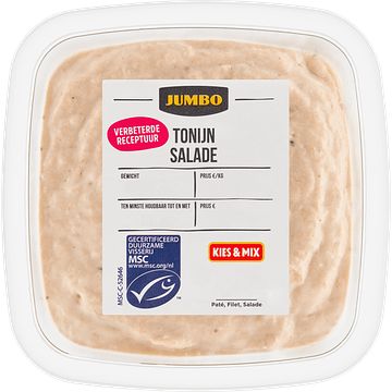 Foto van 2 voor € 4,50 | jumbo tonijnsalade 150g aanbieding bij jumbo