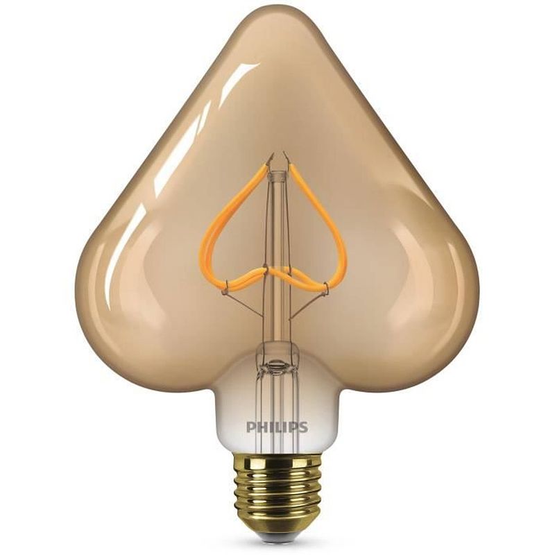 Foto van Philips led heart vintage filament 2 - 3 equivalent 12w e27 - helder amber warm wit