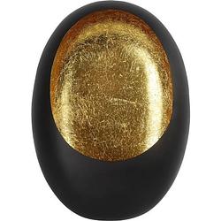 Foto van Non-branded waxinelichthouder eggy 44,5 cm staal zwart/goud