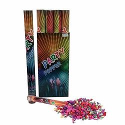 Foto van Confetti kanon kleuren 80 cm 5 stuks - confetti