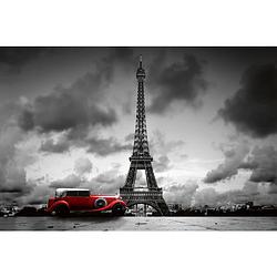 Foto van Dimex retro car in paris vlies fotobehang 375x250cm 5-banen