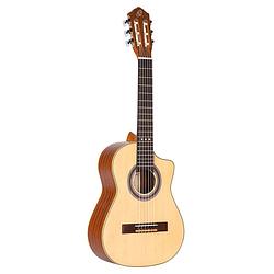 Foto van Ortega rq25 requinto series natural 1/2-formaat klassieke gitaar met gigbag