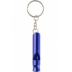 Foto van Lg-imports sleutelhanger met fluitje aluminium 6 cm blauw