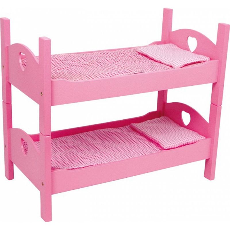 Foto van Stapelbed voor poppen roze 51 cm - babypoppenmeubels