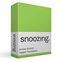 Foto van Snoozing stretch - topper - hoeslaken - 70/80x200/220/210 - lime