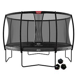 Foto van Berg trampoline elite levels met veiligheidsnet - safetynet deluxe - 430 cm - grijs - met airflow - twinspring