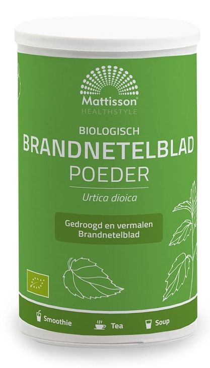 Foto van Mattisson healthstyle biologisch brandnetelblad poeder