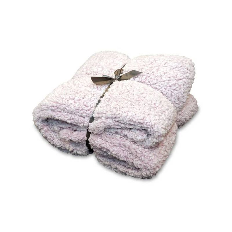 Foto van Unique living knut fleece plaid - 100% polyester - 150x200 cm - old pink