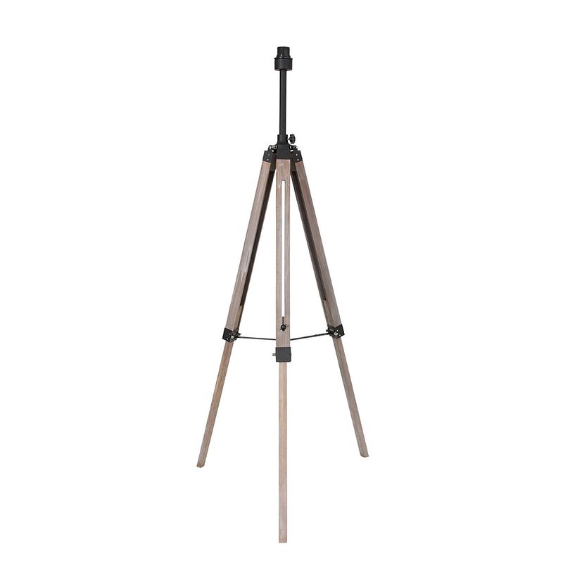 Foto van Mexlite triek vloerlamp hout hout 150 cm hoog