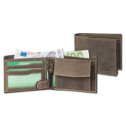 Foto van Woodland heren portemonnee billfold met rfid bescherming leer bruin