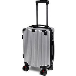 Foto van Norländer lux traveler reiskoffer - handbagage koffer - 53 x 33 x 21 cm - zilver