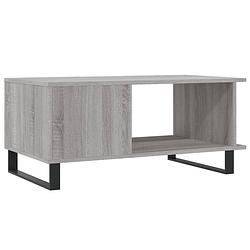 Foto van Infiori salontafel 90x50x40 cm bewerkt hout grijs sonoma eikenkleurig