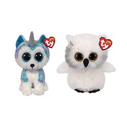 Foto van Ty - knuffel - beanie buddy - helena husky & austin owl