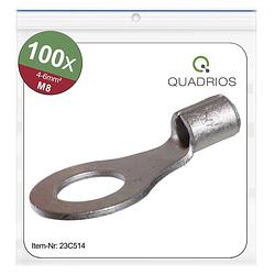 Foto van Quadrios 23c514 ringkabelschoen dwarsdoorsnede (max.): 6 mm² gat diameter: 8.5 mm ongeïsoleerd 100 stuk(s)