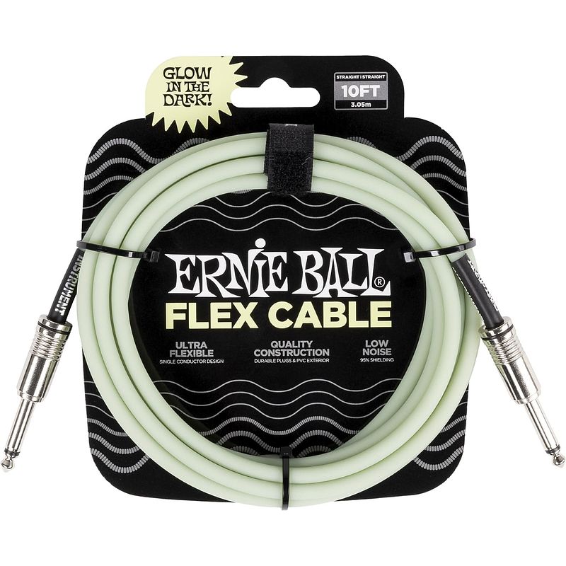 Foto van Ernie ball 6436 flex glow in the dark instrumentkabel 3 meter