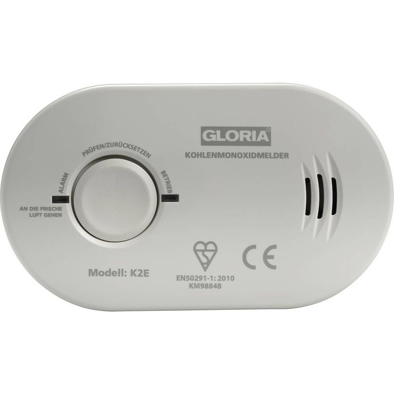 Foto van Gloria 25185500.0000 koolmonoxidemelder werkt op batterijen detectie van koolmonoxide