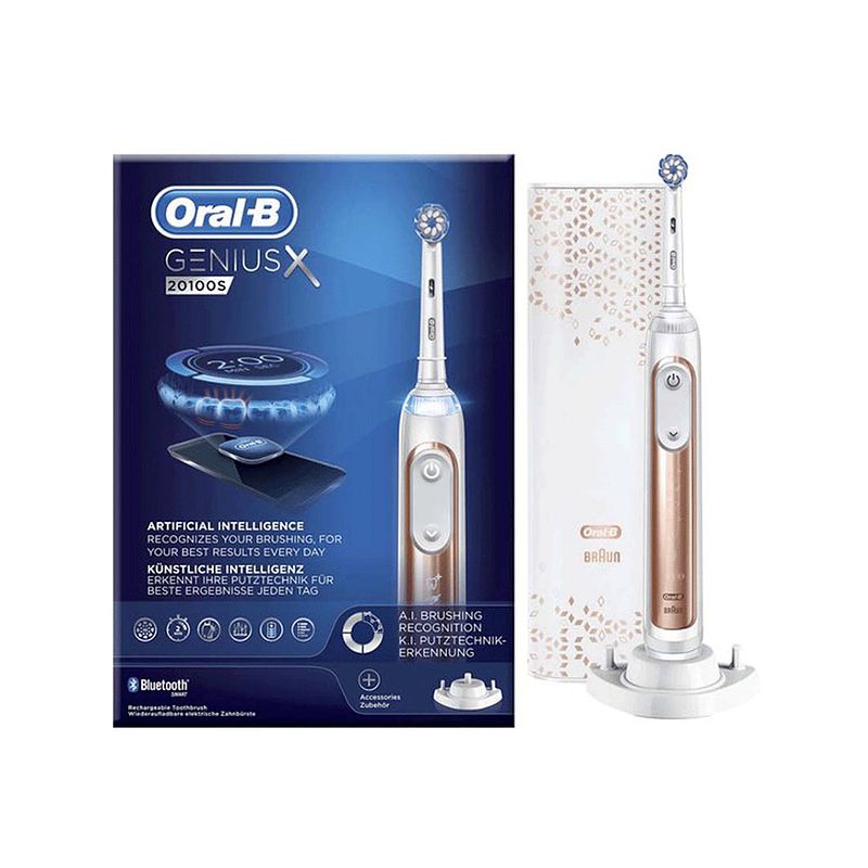 Foto van Oral-b genius x 20100s - tandenborstel - rose goud