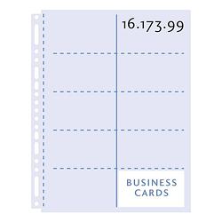 Foto van Henzo fototassen - 10 stuks insteekhoes voor 200 businesscards - transparant