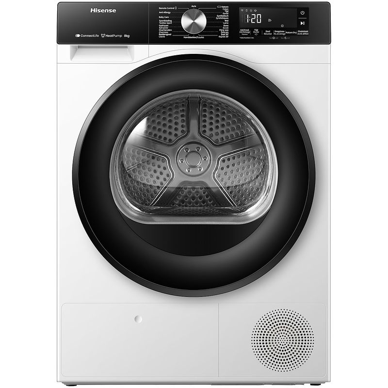 Foto van Hisense dh3s802bw3 warmtepompdroger wit