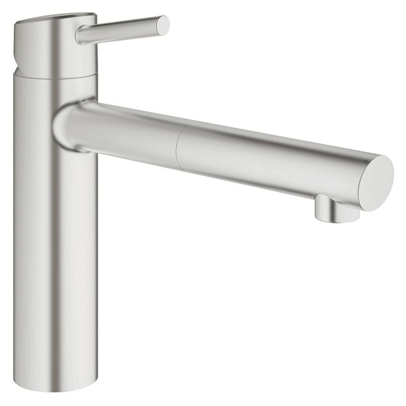 Foto van Grohe 31129dc1 concetto uittr. steel - keukenkranen