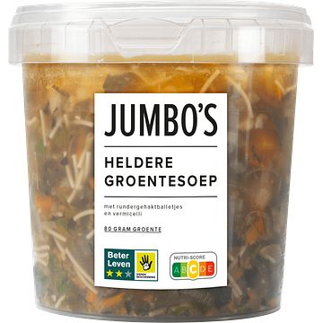 Foto van Jumbo'ss heldere groentesoep 500g aanbieding bij jumbo | 25% korting