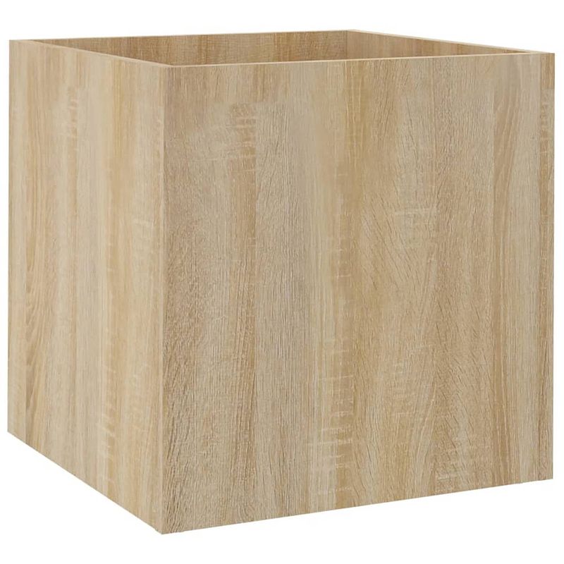 Foto van Vidaxl plantenbak 40x40x40 cm bewerkt hout sonoma eiken