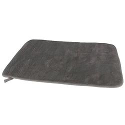 Foto van Sneldrogende badmat met anti slip grijs 40 x 60 cm rechthoekig - badmatjes