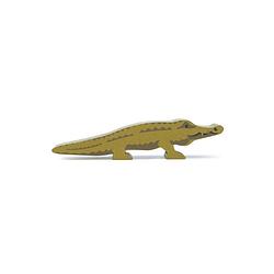 Foto van Tender leaf toys safaridier krokodil 14,9 x 3 cm hout groen