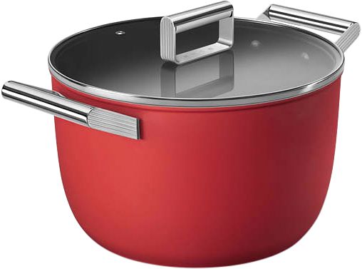 Foto van Smeg kookpan 26 cm rood